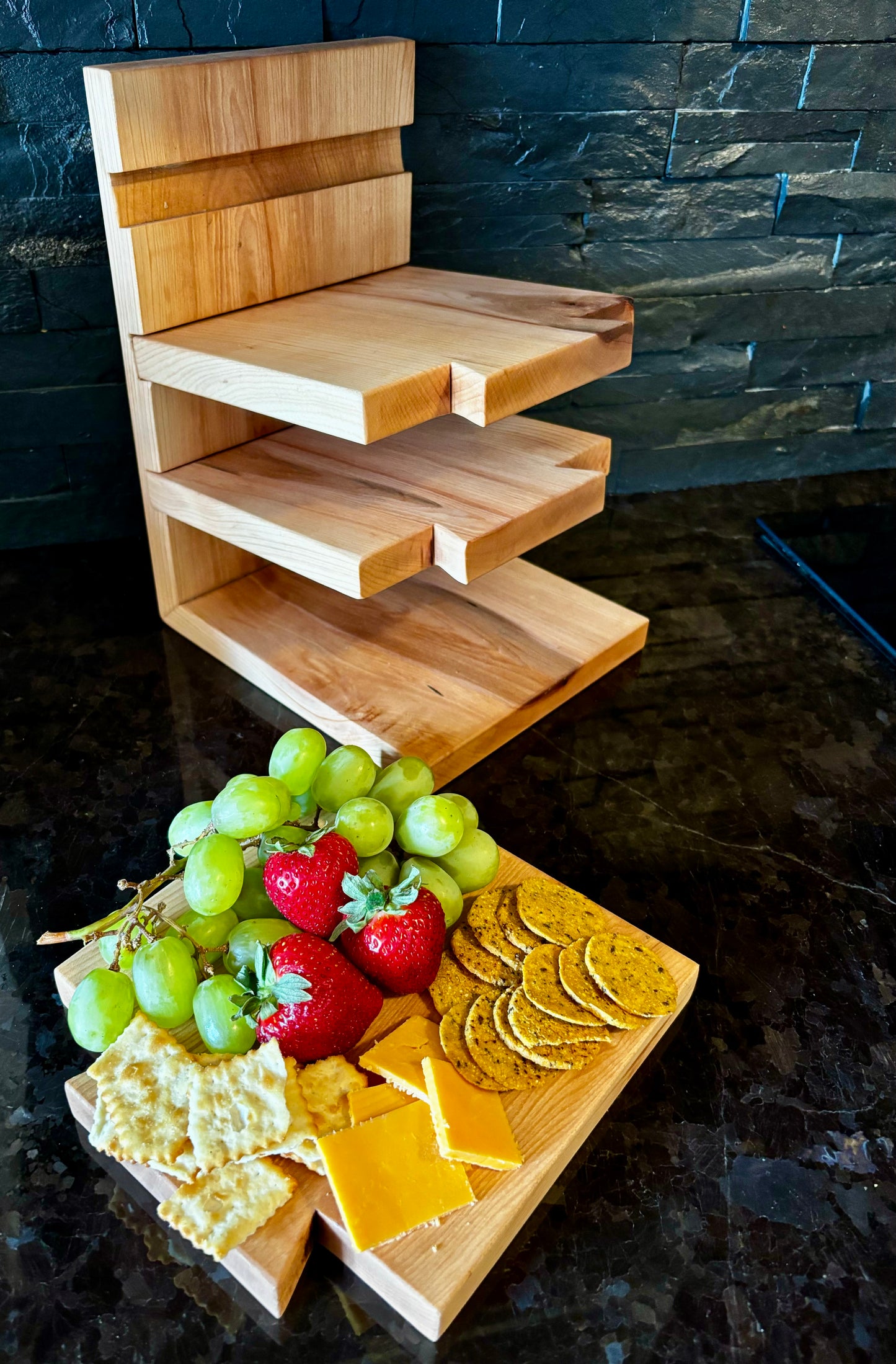 Maple Mini Cutting Board + Storage Rack