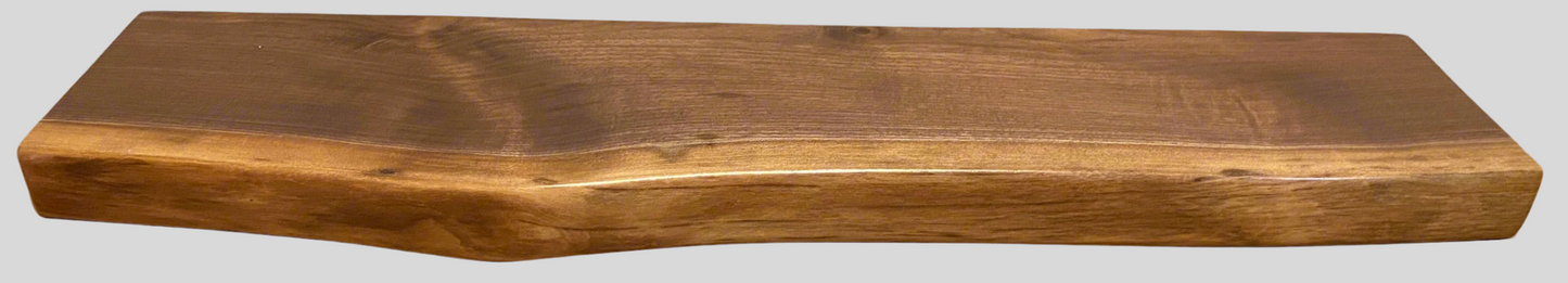 Premium Solid Walnut Live Edge Floating Shelves