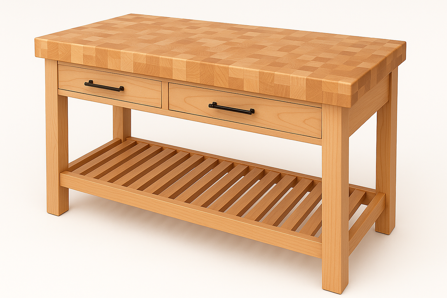 3" End Grain Island - Angled View