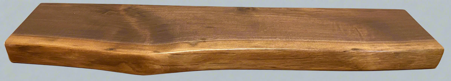 Premium Solid Walnut Live Edge Floating Shelves