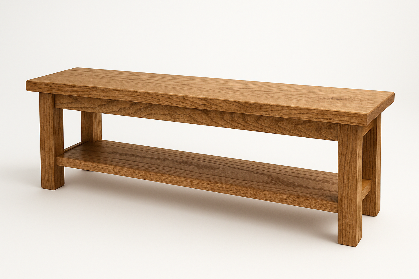 56" x 16" Oak Storage Bench - Main Product