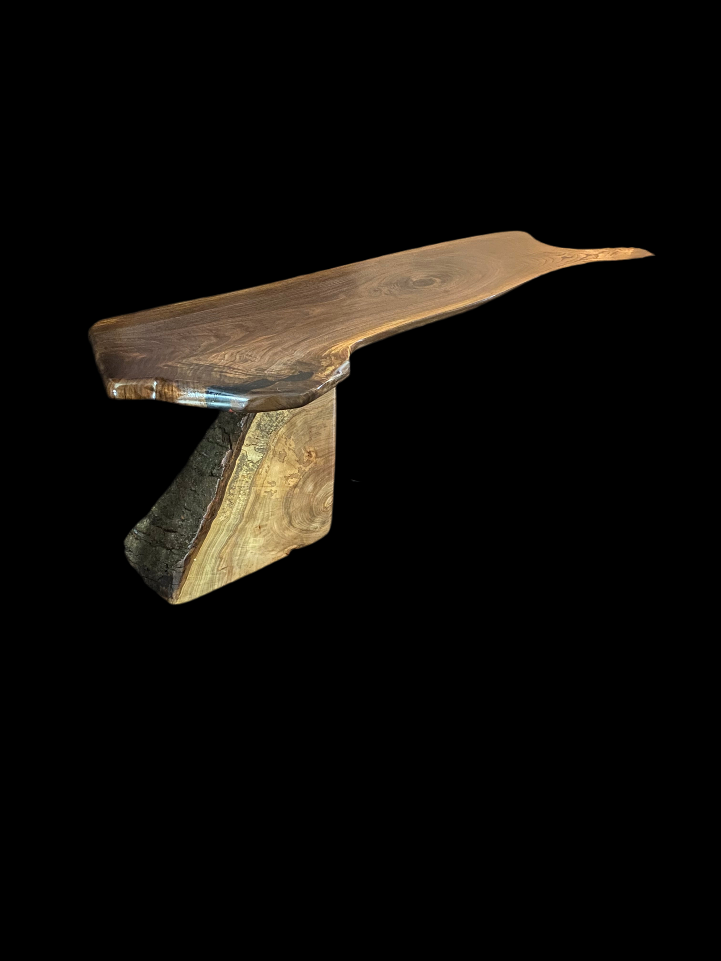 Live Edge Console Table: Live Edge Walnut Console Table | Modern Entryway and Sofa Table | The Haven Collection | Studio 5 Woodworking