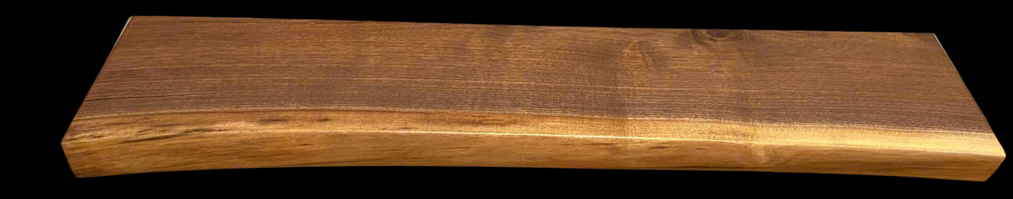 Premium Solid Walnut Live Edge Floating Shelves