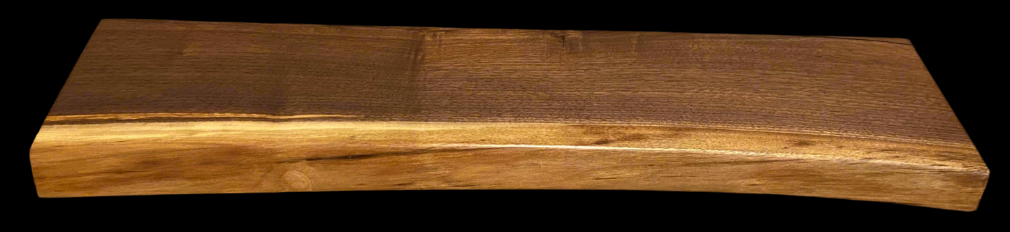 Premium Solid Walnut Live Edge Floating Shelves