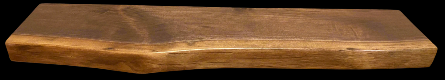 Premium Solid Walnut Live Edge Floating Shelves