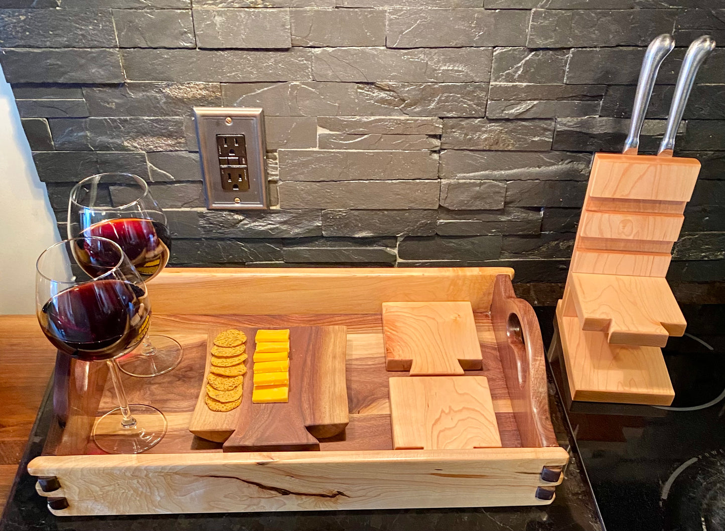 Maple Walnut Serving Tray