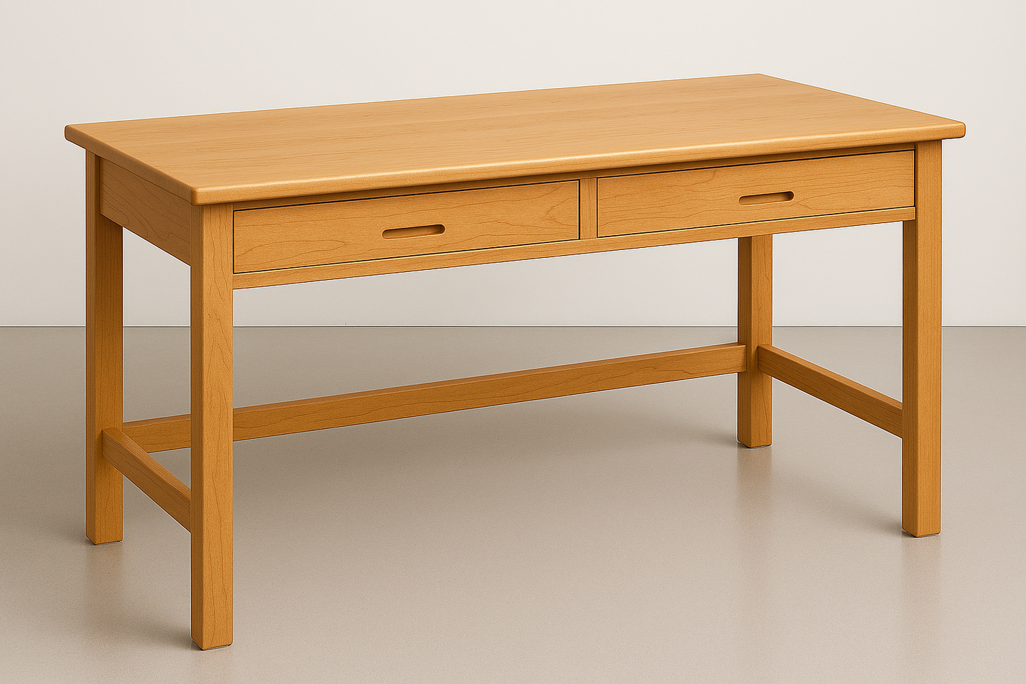 Handcrafted Maple Wood Student Desk 60" x 21" - Perfect for Back-to-School Success