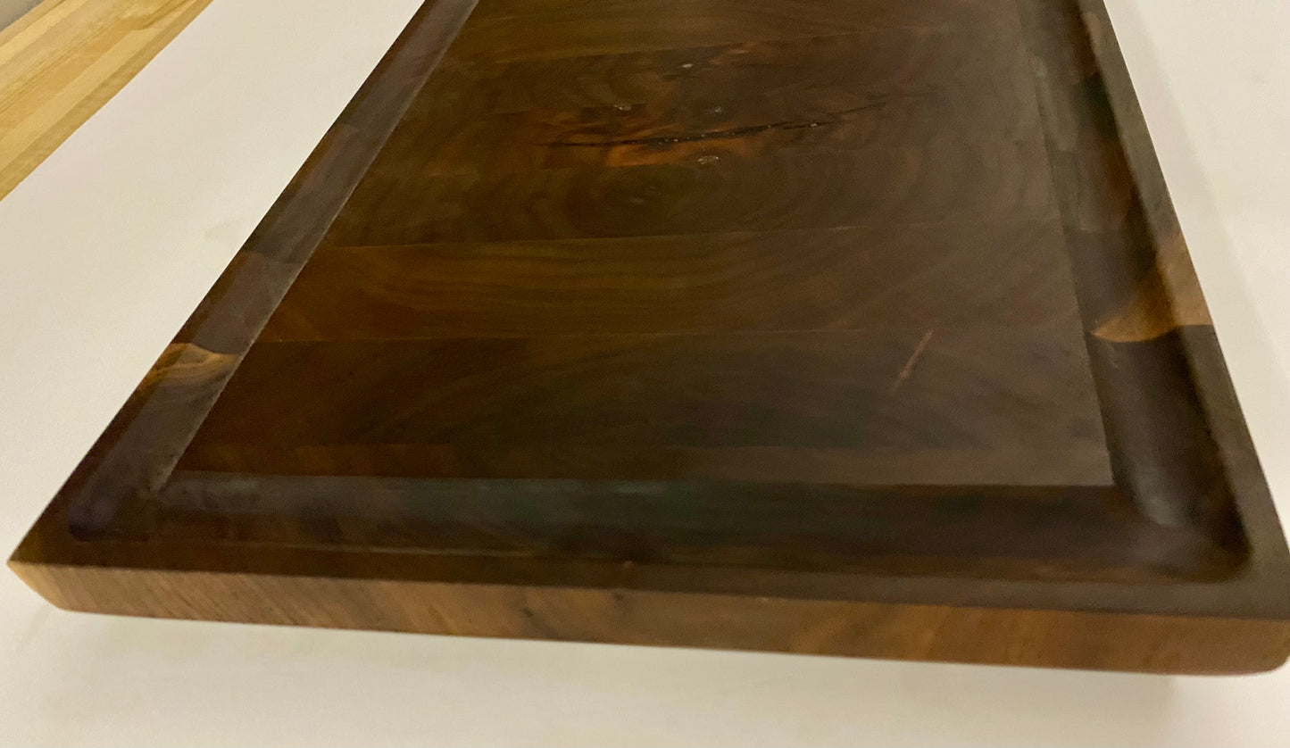 Walnut End Grain Cutting Board – Handmade Butcher Block for Kitchen