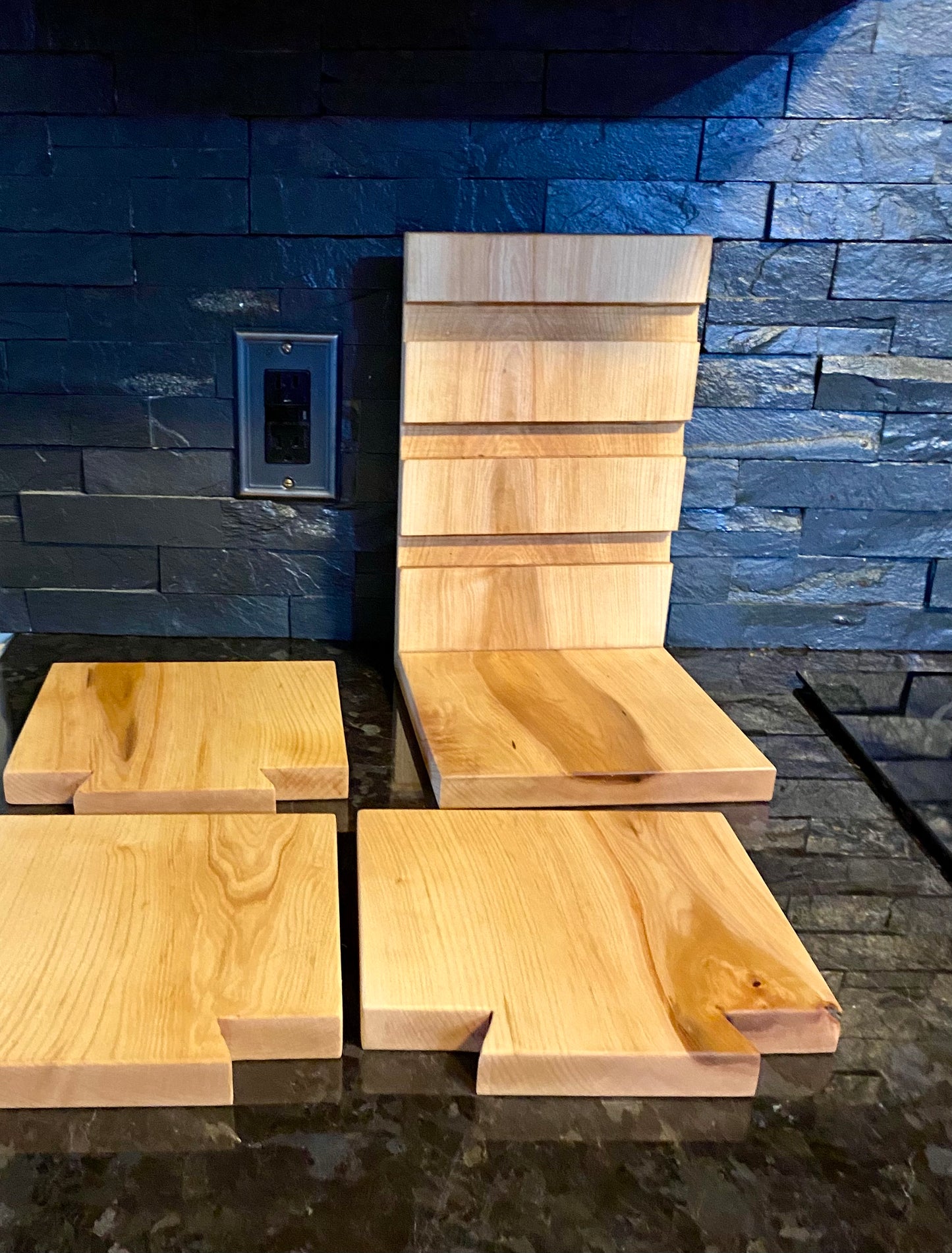 Maple Mini Cutting Board + Storage Rack