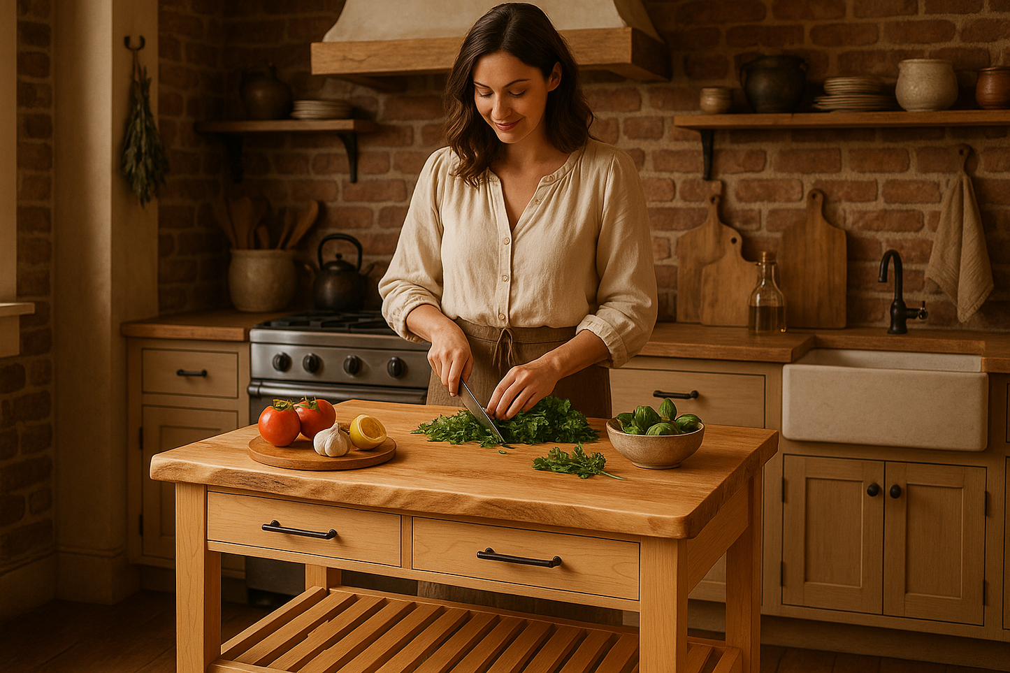 Farmhouse Kitchen with Live Edge