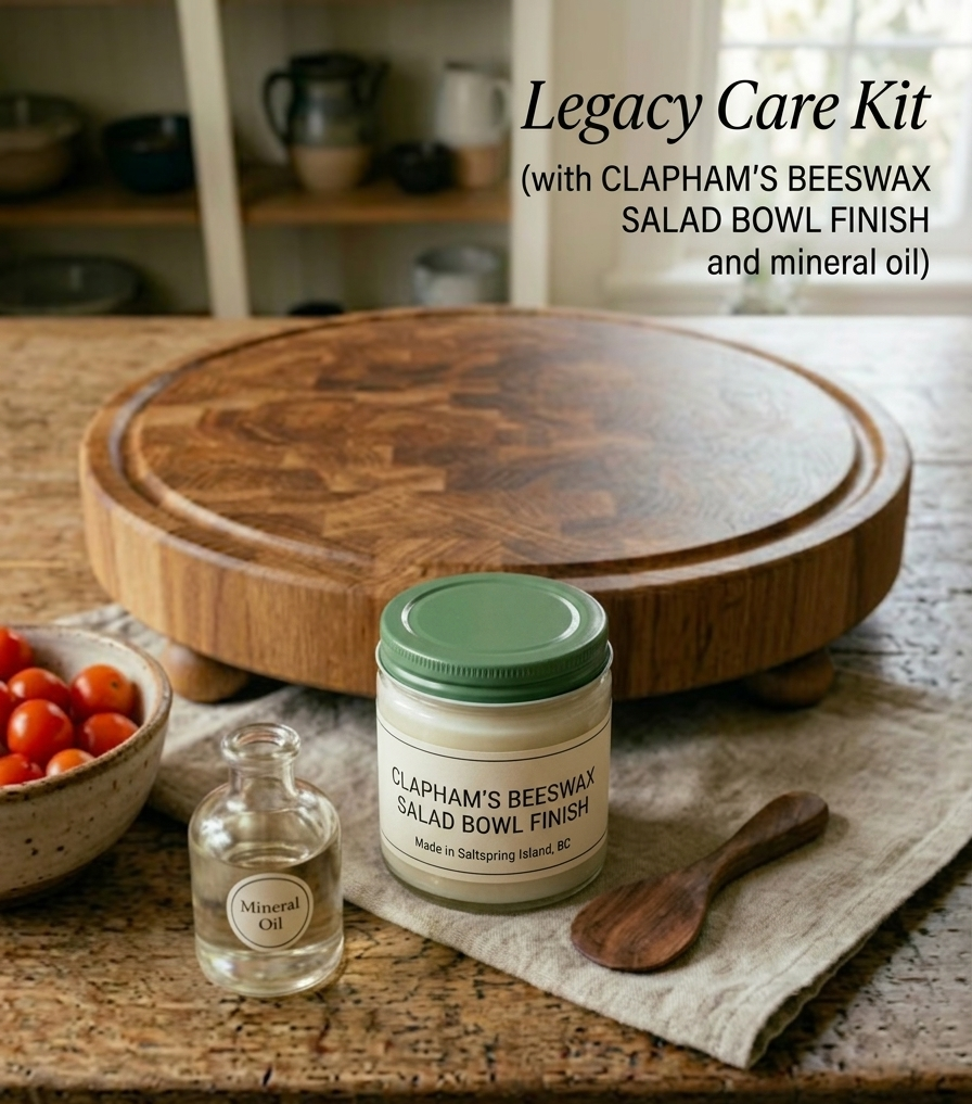 Cutting Board Care Kit – Mineral Oil & Beeswax Wood Conditioner – End Grain Cutting Boards