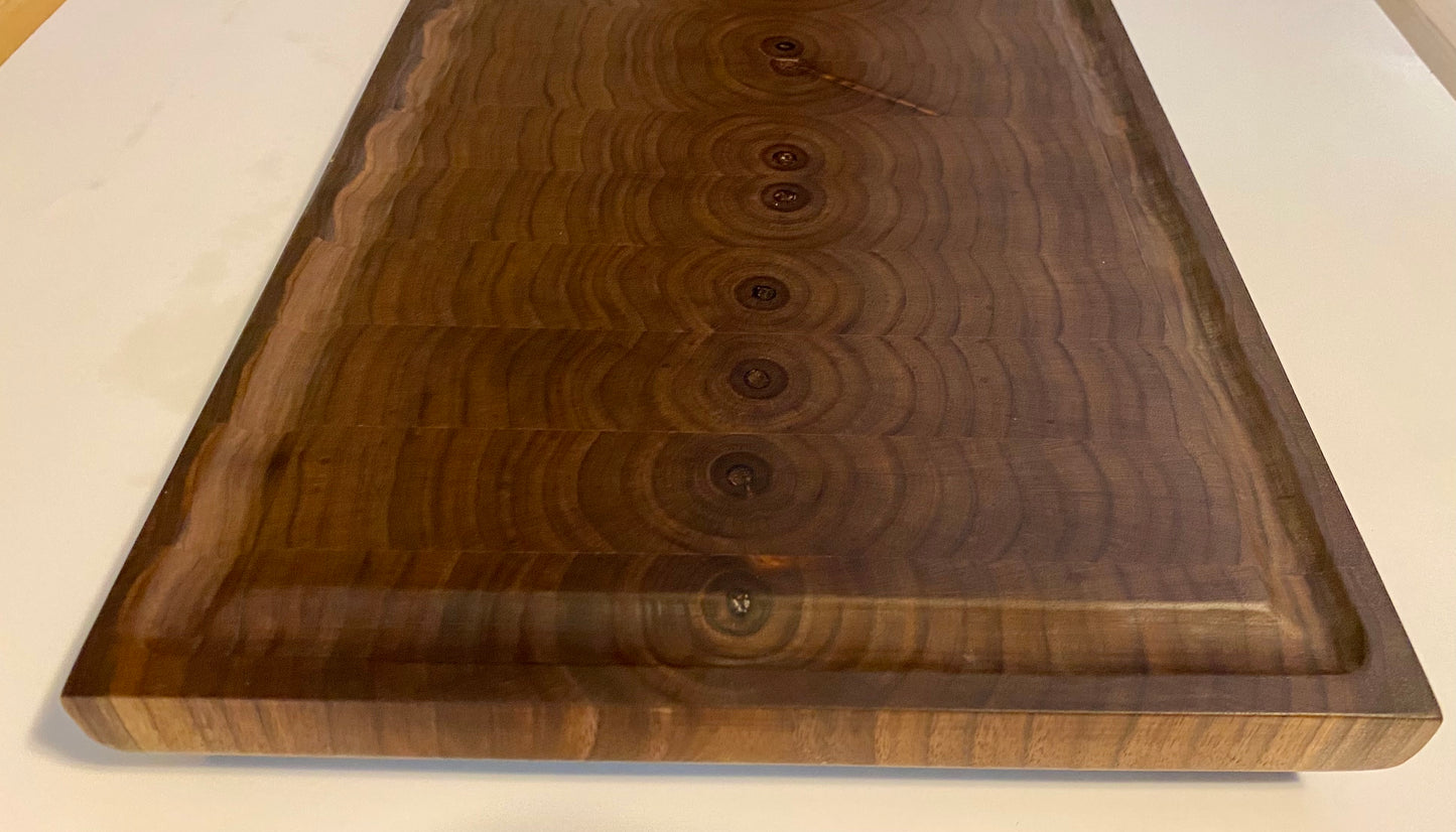 Walnut End Grain Cutting Board – Handmade Butcher Block for Kitchen