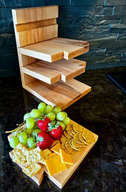 Maple Mini Cutting Board + Storage Rack