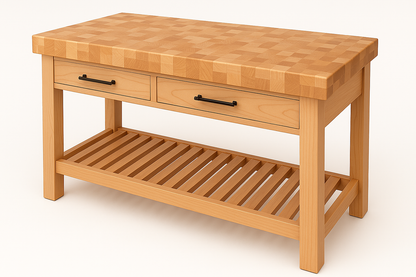 3" End Grain Island - Angled View