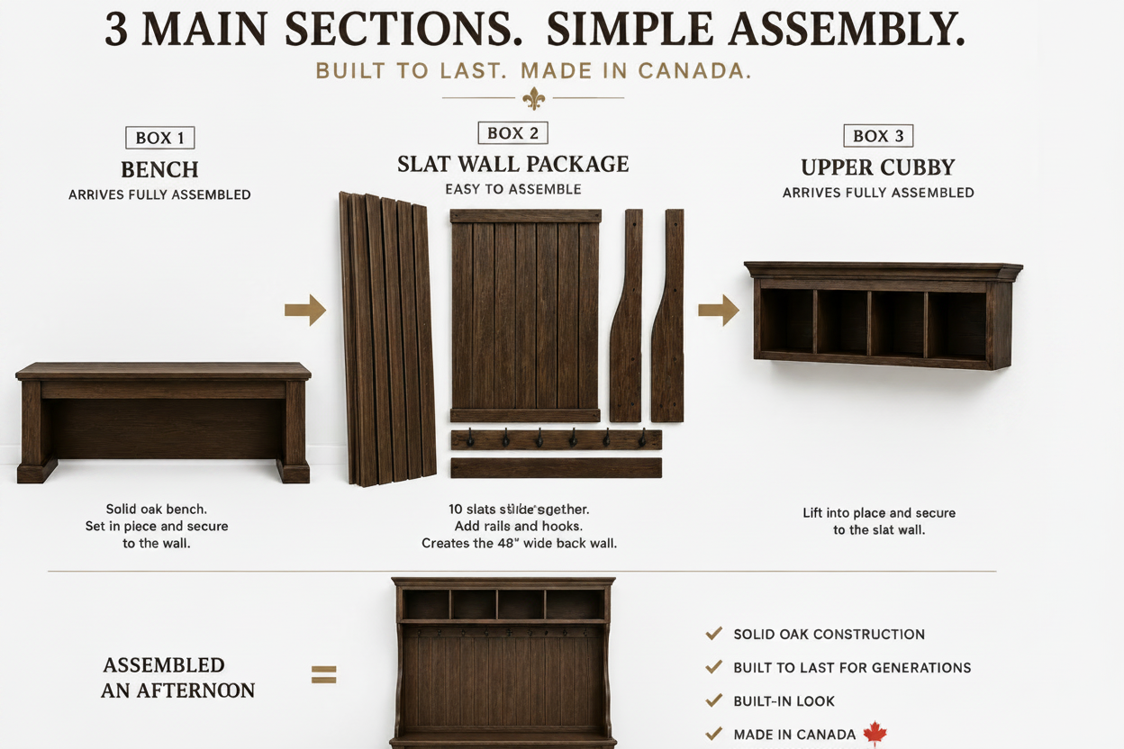 3 Main Sections - Simple Assembly