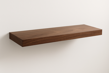 36" Walnut Straight Cut Shelf