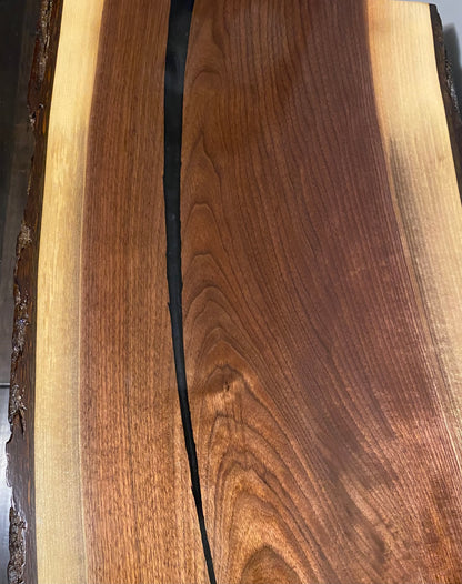 Live Edge Console Table: Live Edge Walnut Console Table | Modern Entryway and Sofa Table | The Haven Collection | Studio 5 Woodworking