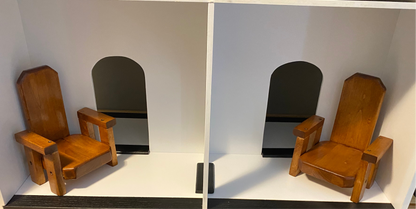 handcrafted dollhouse with handmade chairs perfect for 18" our generation dolls