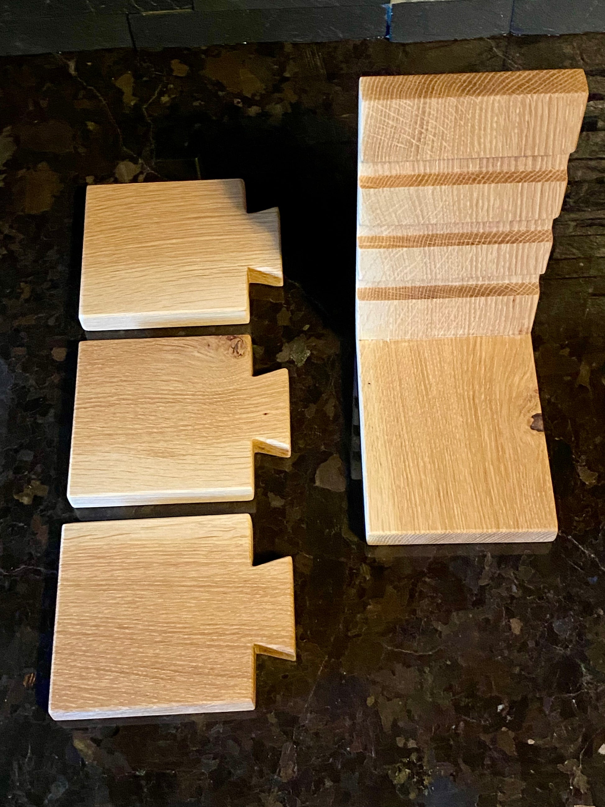 Quarter Sawn Oak Mini Cutting Board + Storage Rack