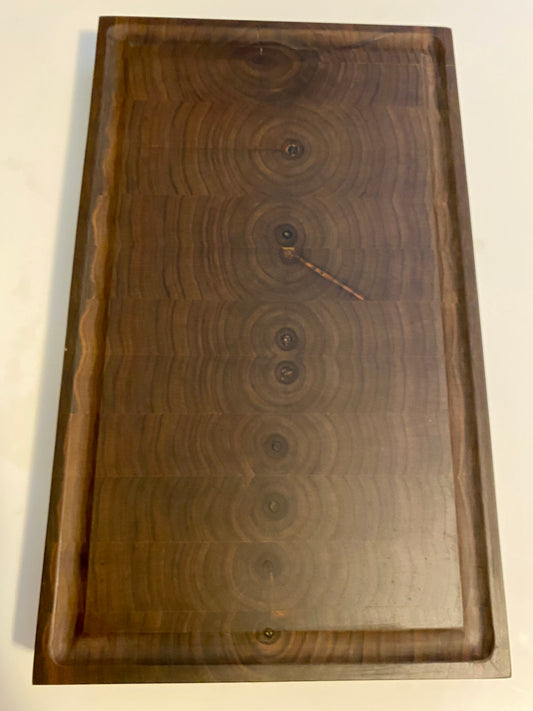 Walnut End Grain Cutting Board – Handmade Butcher Block for Kitchen