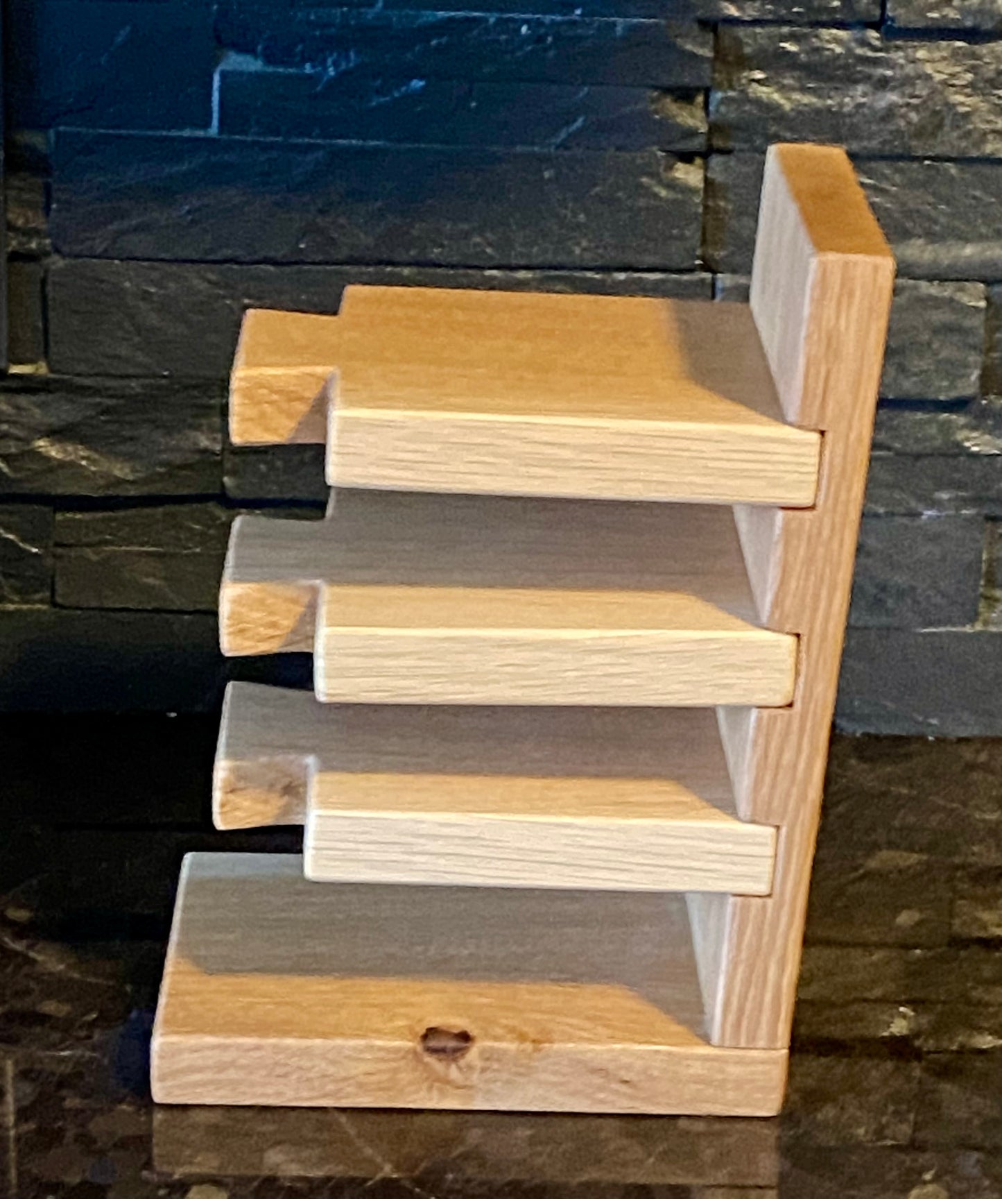 Quarter Sawn Oak Mini Cutting Board + Storage Rack