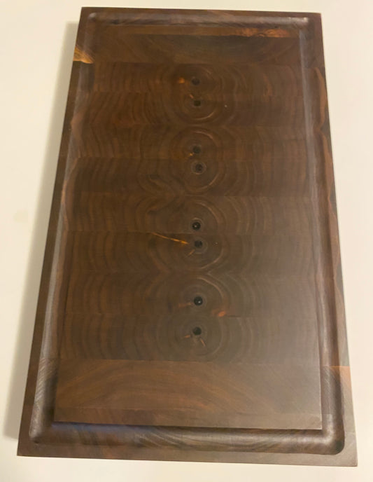 Walnut End Grain Cutting Board – Handmade Butcher Block for Kitchen