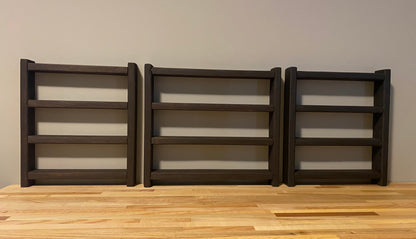 Handcrafted Wooden Doll Shelves | Solid Wood Shelves for 18" Dollhouse | For the Kids Collection