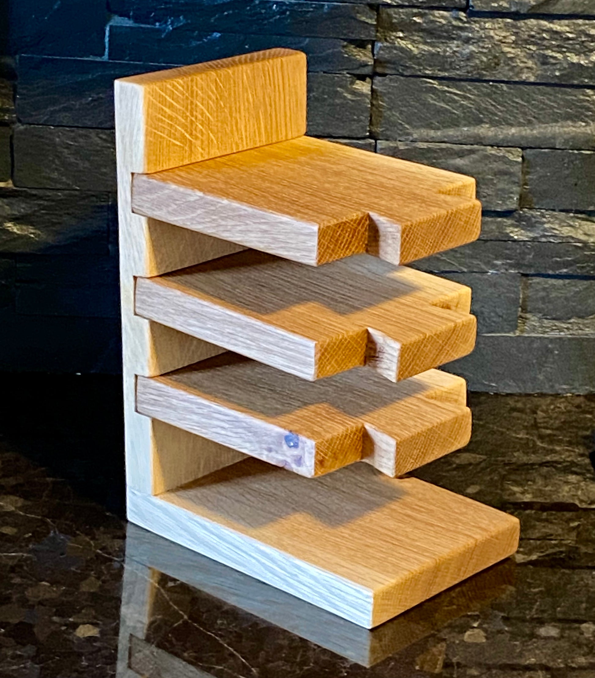 Quarter Sawn Oak Mini Cutting Board + Storage Rack