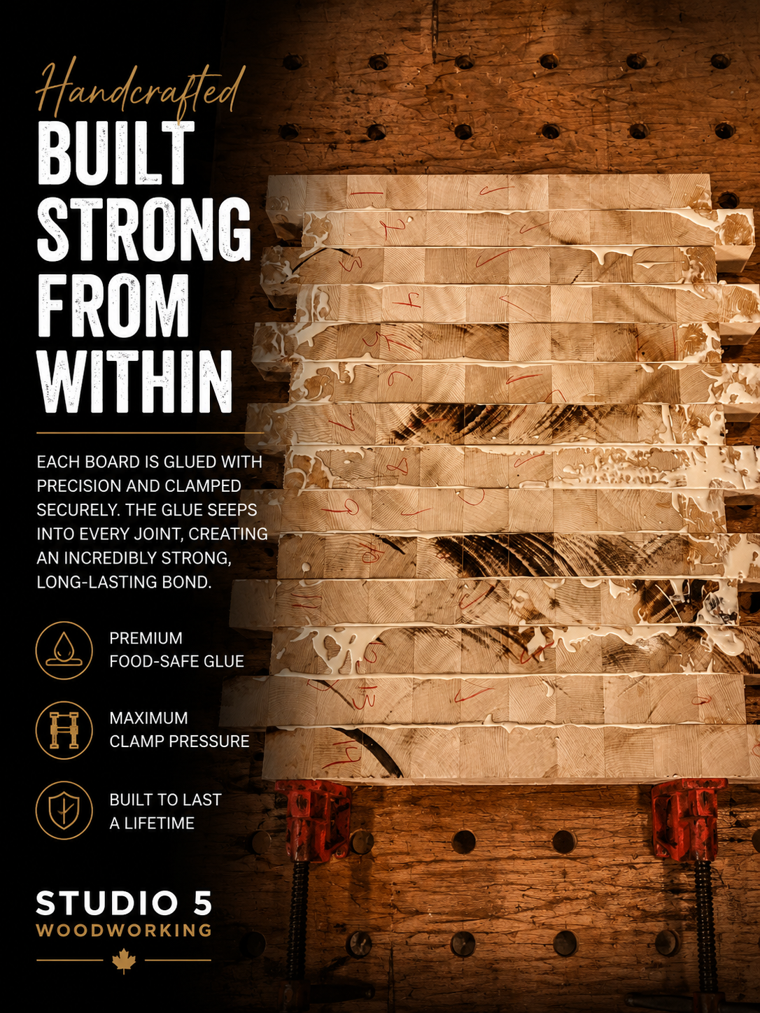 Handmade End Grain Cutting Board – Custom Sizes & Wood Options – Made in Canada