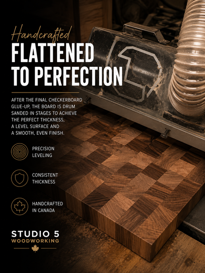 Handmade End Grain Cutting Board – Custom Sizes & Wood Options – Made in Canada