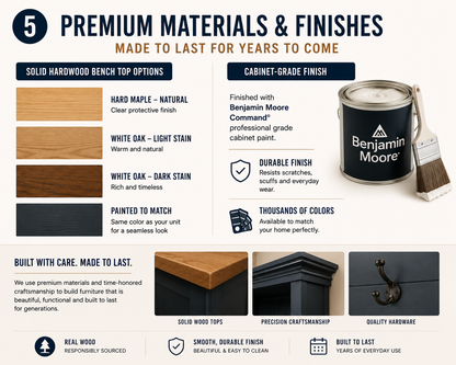Handmade Mudroom Hall Tree – Built-In Entryway Storage System