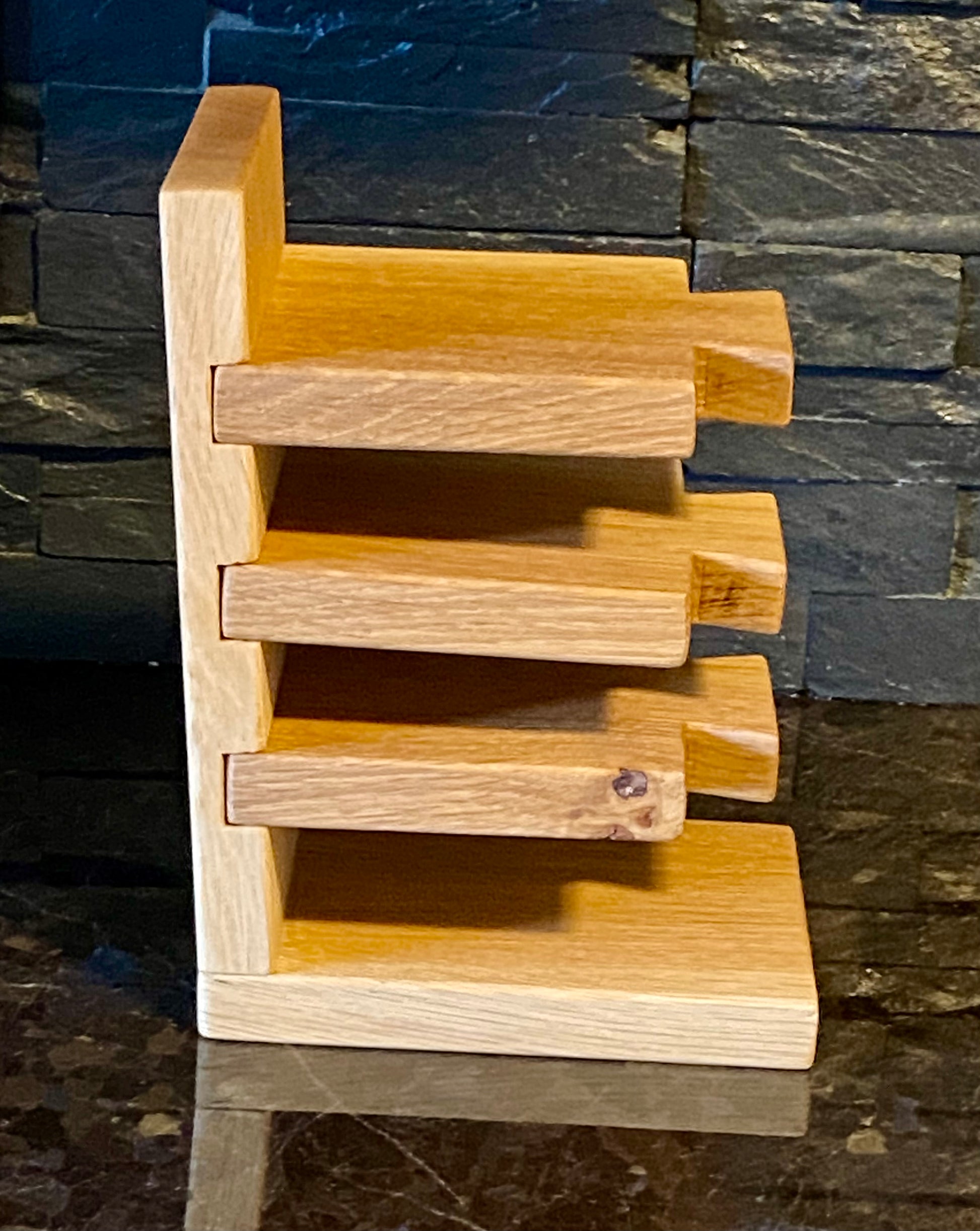 Quarter Sawn Oak Mini Cutting Board + Storage Rack