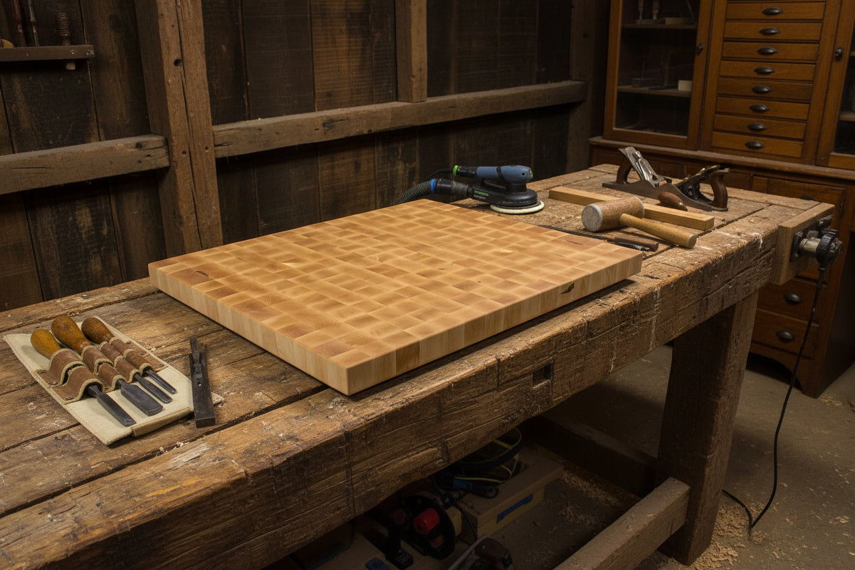 Handmade End Grain Cutting Board – Custom Sizes & Wood Options – Made in Canada