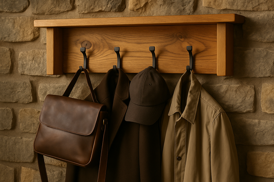 Coat Rack on Stone Wall