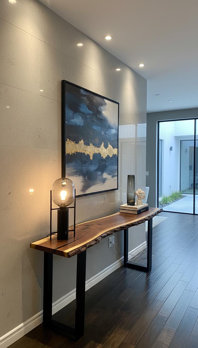 Live Edge Walnut Console Table – Entryway & Sofa Table – Handmade in Canada