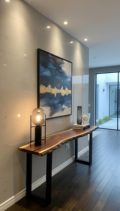 Live Edge Walnut Console Table – Entryway & Sofa Table – Handmade in Canada
