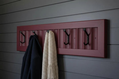 Wavy Panel Coat Rack – Decorative Entryway Hook Rail – Choose Your Hook Count – Handmade in Canada