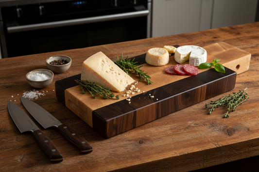 Large End Grain Butcher Block – Walnut, Maple & Cherry | The Kitchen Block