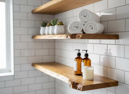Heirloom Maple Live Edge Floating Shelf – Custom Sizes – Handmade in Canada