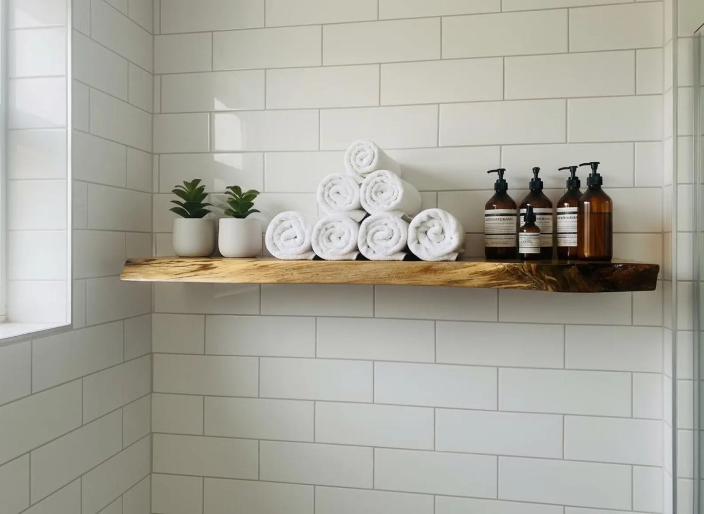 Heirloom Maple Live Edge Floating Shelf – Custom Sizes – Handmade in Canada