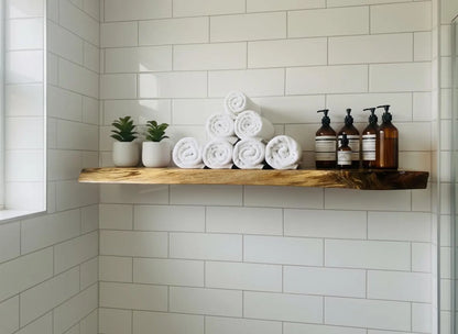 Heirloom Maple Live Edge Floating Shelf – Custom Sizes – Handmade in Canada