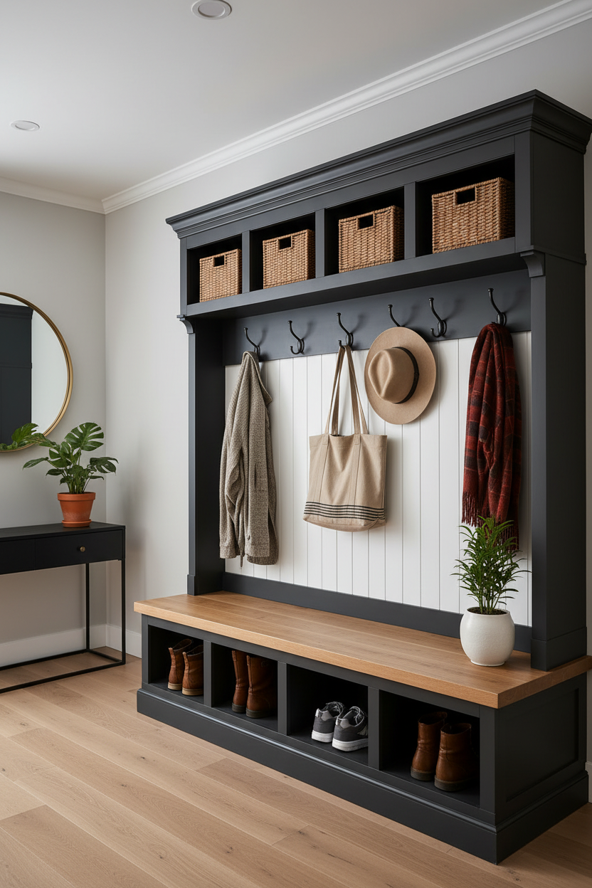 Modern Transitional Hall Tree