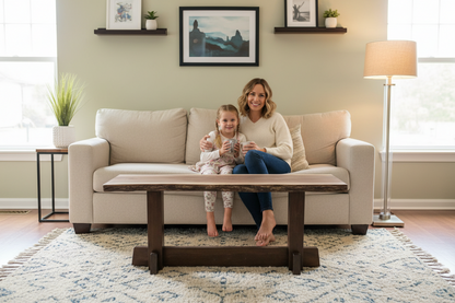 Live Edge Walnut Console & Coffee Table – Modern Entryway & Sofa Table – Handmade in Canada