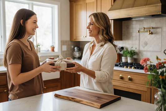 Mother & Daughter — Walnut Board Gift Moment