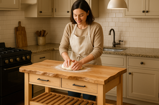 Traditional Kitchen with Live Edge