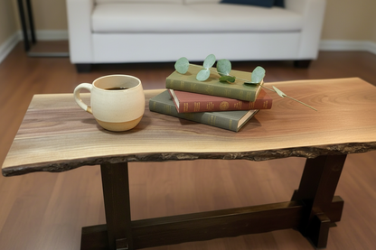 Live Edge Walnut Console & Coffee Table – Modern Entryway & Sofa Table – Handmade in Canada