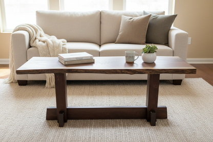 Live Edge Walnut Console & Coffee Table – Modern Entryway & Sofa Table – Handmade in Canada
