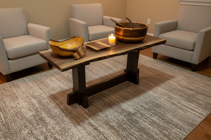 Live Edge Walnut Console & Coffee Table – Modern Entryway & Sofa Table – Handmade in Canada
